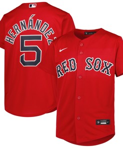 Enrique Hernandez Boston Red Sox Alternate Replica Player Jersey Red Mlb
