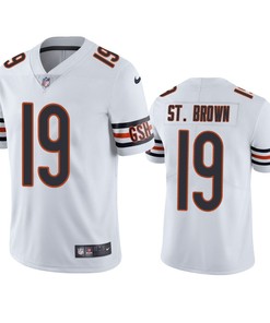 Equanimeous St. Brown 19 Chicago Bears White Vapor Limited Jersey