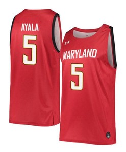 Eric Ayala 5 Maryland Terrapins Retro Basketball Men Jersey - Red