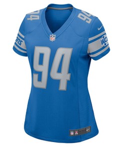 Eric Banks 94 Detroit Lions Women's Player Game Jersey - Blue
