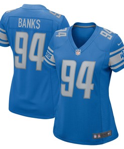Eric Banks Detroit Lions Womens Player Game Jersey - Blue Nfl