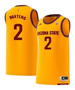 Eric Boateng 2 Arizona State Sun Devils Retro Basketball Men Jersey - Yellow