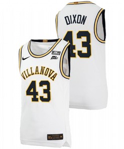 Eric Dixon 43 White Villanova Wildcats College Basketball Throwback Jersey