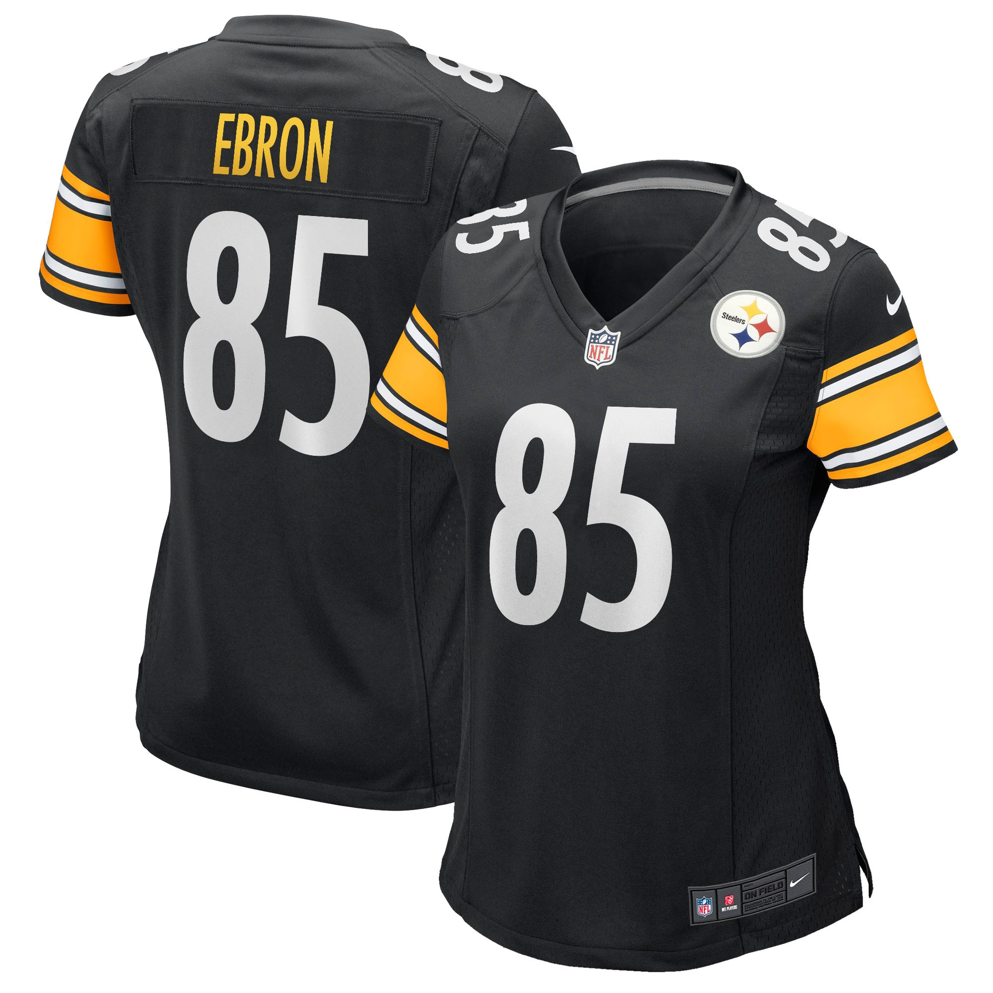 Eric Ebron Pittsburgh Steelers Womens Game Jersey - Black Nfl