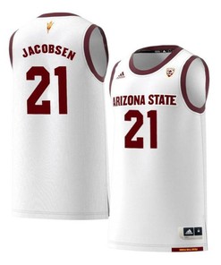 Eric Jacobsen 21 Arizona State Sun Devils Retro Basketball Men Jersey - White