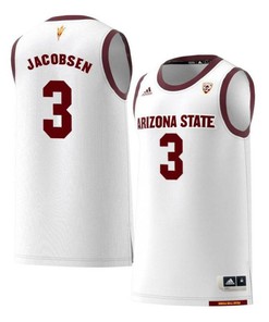 Eric Jacobsen 3 Arizona State Sun Devils Retro Basketball Men Jersey - White