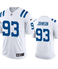 Eric Johnson 93 Indianapolis Colts White Vapor Limited Jersey
