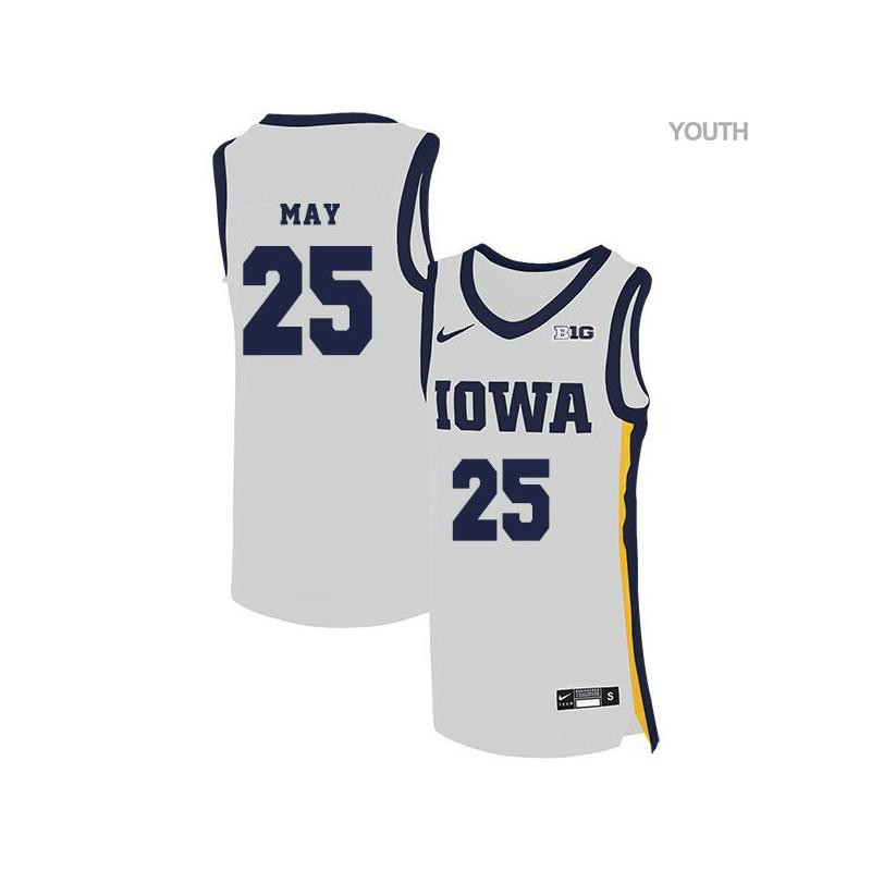 Eric May 25 Iowa Hawkeyes Elite Basketball Youth Jersey - White