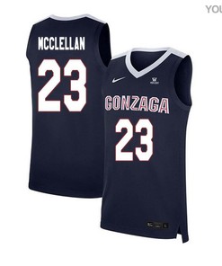 Eric McClellan 23 Gonzaga Bulldogs Elite Basketball Youth Jersey - Navy