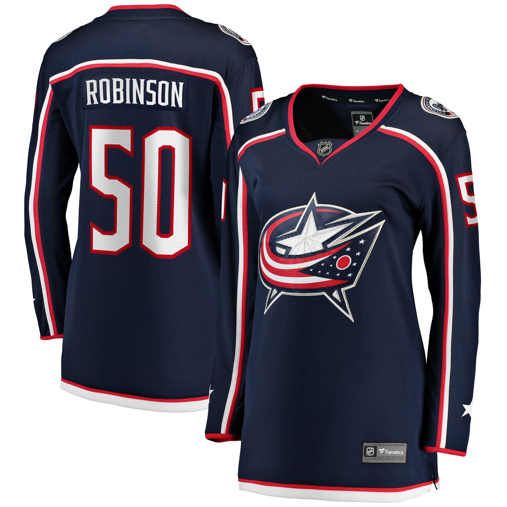Eric Robinson Columbus Blue Jackets Fanatics Branded Womens Home Breakaway Player Jersey - Navy Nhl