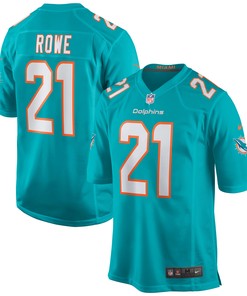Eric Rowe Miami Dolphins Game Jersey - Aqua Nfl