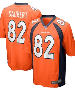 Eric Saubert Denver Broncos Game Jersey - Orange Nfl