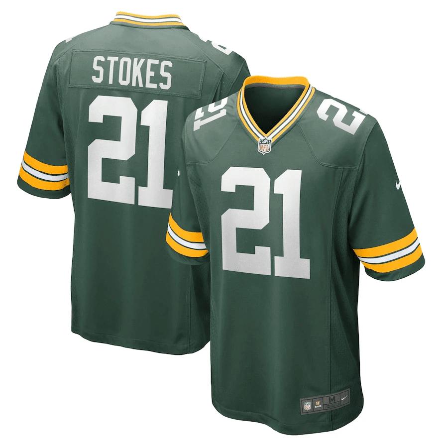 Eric Stokes 21 Green Bay Packers Game Jersey - Green