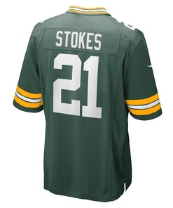 Eric Stokes 21 Green Bay Packers Game Jersey - Green