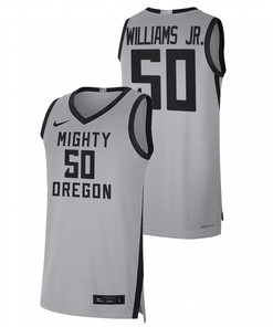 Eric Williams Jr. 50 Oregon Ducks 2022 Mighty Limited Men Jersey College Basketball Grey