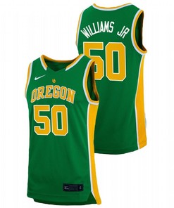 Eric Williams Jr. 50 Oregon Ducks 2022 Retro Men Jersey College Basketball Green