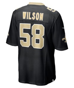 Eric Wilson New Orleans Saints Game Player Jersey - Black