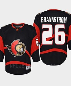 Erik Brannstrom 26 Ottawa Senators 2022 Special Edition 2.0 Retro Youth Jersey Black