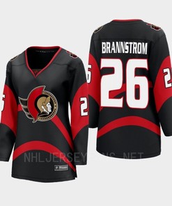 Erik Brannstrom 26 Ottawa Senators 2022 Special Edition 2.0 Women Breakaway Retro Jersey Black