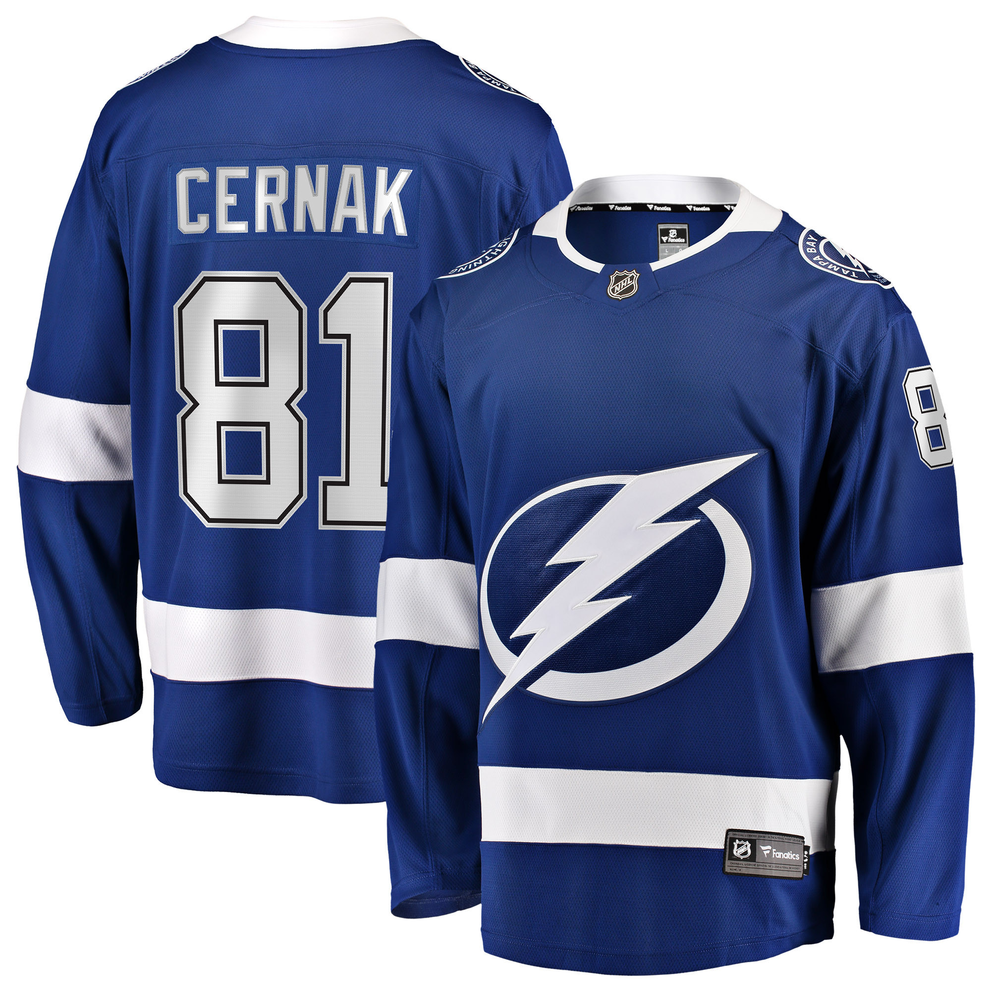 Erik Cernak Tampa Bay Lightning Fanatics Branded Home Breakaway Player Jersey - Blue Nhl