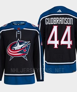 Erik Gudbranson 44 Reverse Retro 2.0 2022 Columbus Blue Jackets Navy Jersey Primegreen