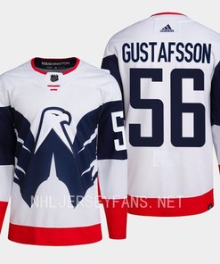 Erik Gustafsson 56 Washington Capitals 2023 Jersey Stadium White Primegreen