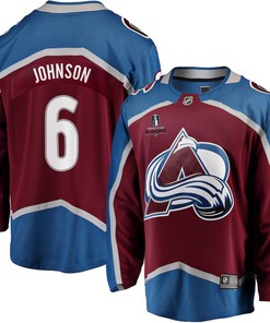 Erik Johnson 6 Colorado Avalanche Stanley Cup 2023 Playoffs Patch Home Breakaway Men Jersey - Burgundy