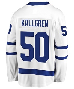 Erik Kallgren 50 Toronto Maple Leafs Stanley Cup 2023 Playoffs Patch Away Breakaway Men Jersey - White