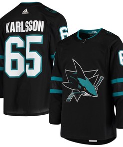 Erik Karlsson San Jose Sharks Adidas Alternate Authentic Jersey - Black Nhl