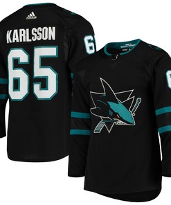 Erik Karlsson San Jose Sharks Adidas Alternate Authentic Player Jersey Black Nhl