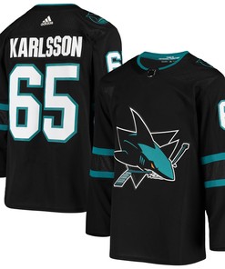Erik Karlsson San Jose Sharks Adidas Team Alternate Authentic Jersey - Black Nhl
