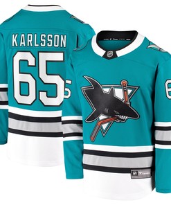 Erik Karlsson San Jose Sharks Fanatics Branded 30th Anniversary Premier Breakaway Player Jersey - Teal Nhl
