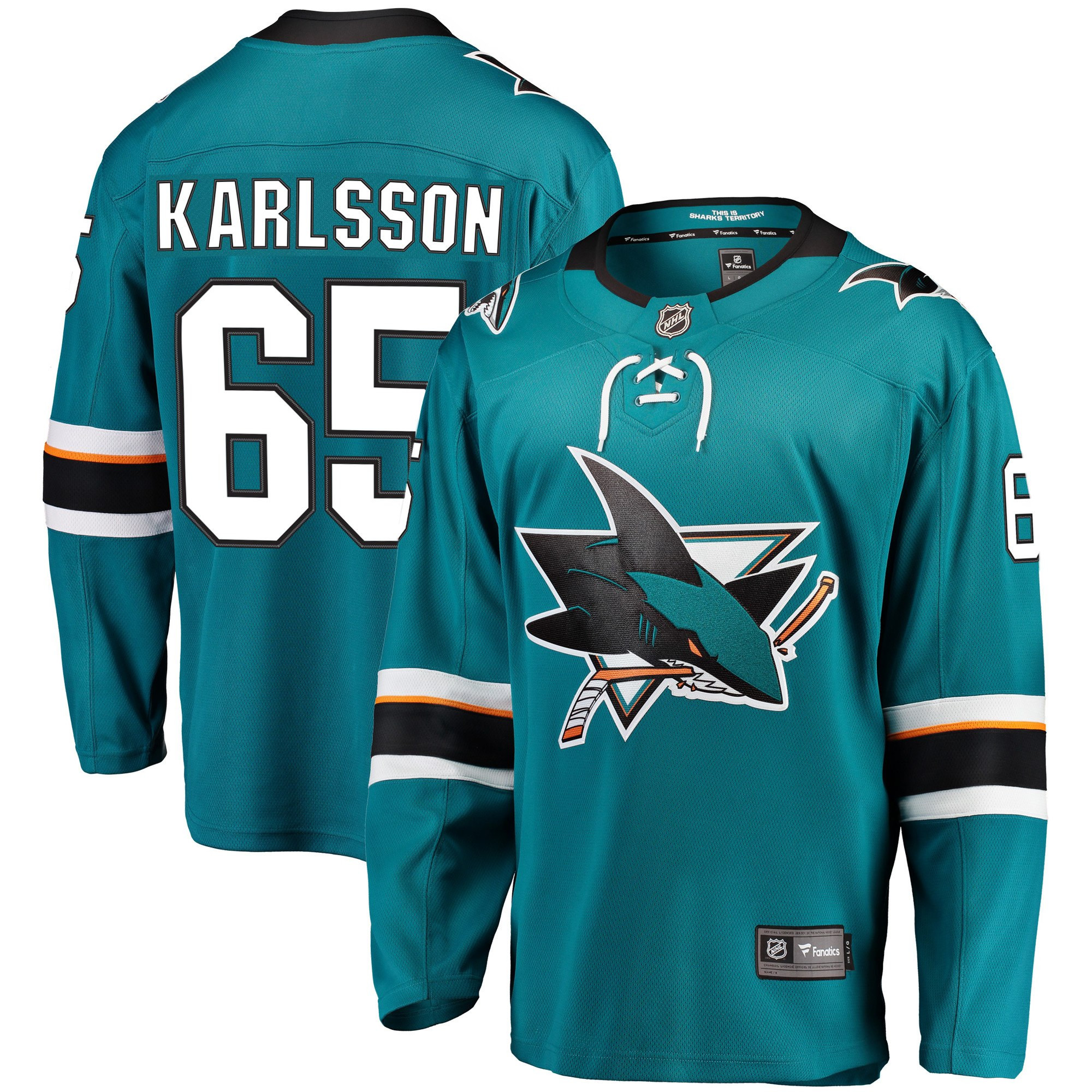 Erik Karlsson San Jose Sharks Fanatics Branded Home Premier Breakaway Player Jersey Teal Nhl