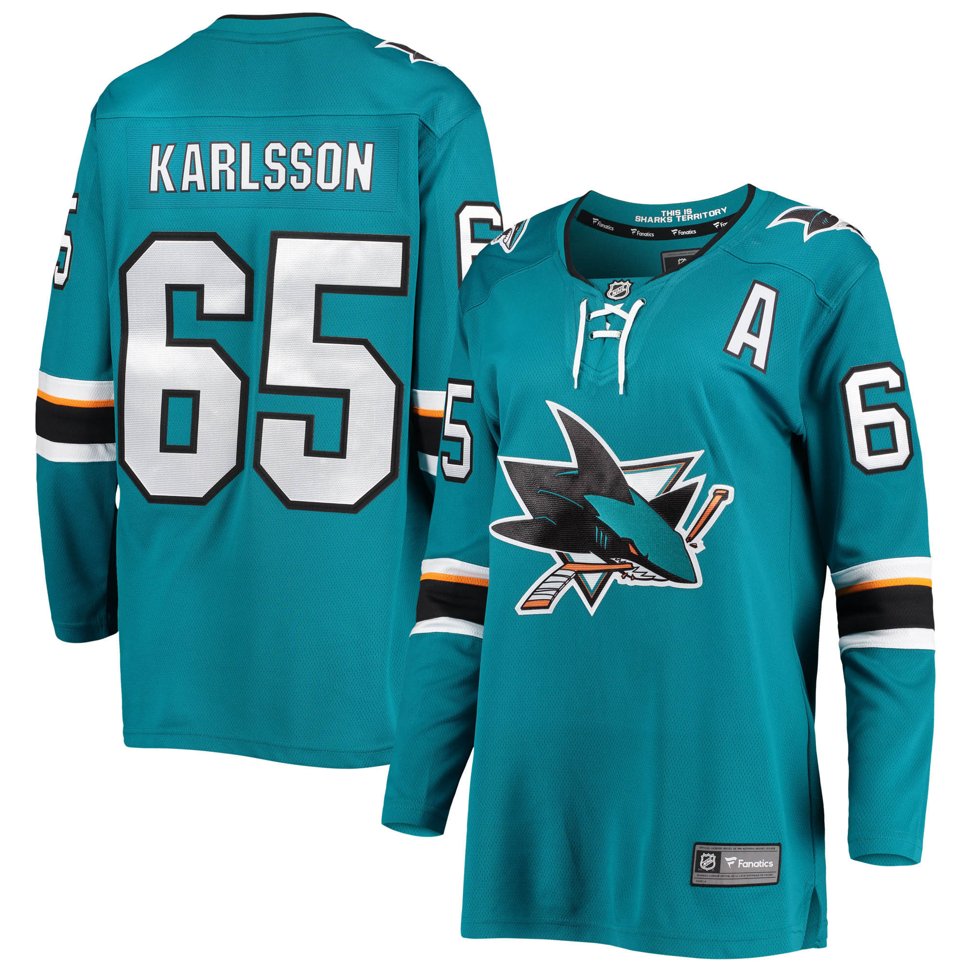 Erik Karlsson San Jose Sharks Fanatics Branded Womens Breakaway Home Team Player Jersey - Teal Nhl