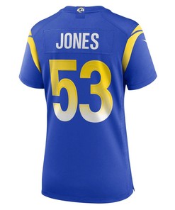 Ernest Jones Los Angeles Rams Women's Team Game Player Jersey - Royal