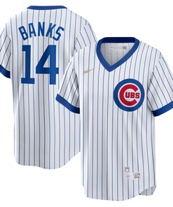 Ernie Banks Chicago Cubs Home Cooperstown Collection Player Jersey - White Mlb