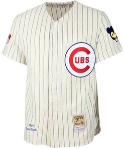 Ernie Banks Chicago Cubs Mitchell Ness Mlb Jersey - Cream