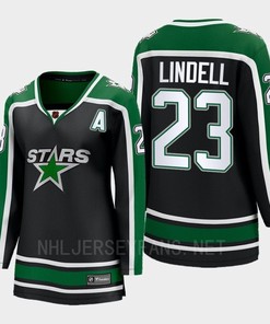 Esa Lindell 23 Dallas Stars 2022 Special Edition 2.0 Women Breakaway Player Retro Jersey Black