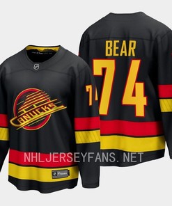 Ethan Bear 74 Vancouver Canucks 2023-24 Alternate Jersey Breakaway Black