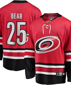 Ethan Bear Carolina Hurricanes Fanatics Branded Home Breakaway Player Jersey - Red Nhl