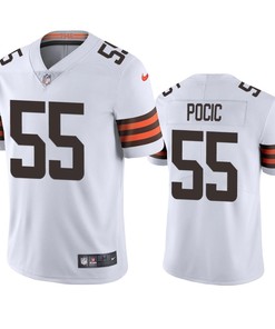 Ethan Pocic 55 Cleveland Browns White Vapor Limited Jersey