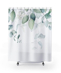 Eucalyptus Leaves Shower Curtain for Refreshing Bathroom Decor