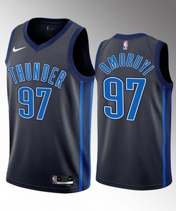 Eugene Omoruyi 97 Oklahoma City Thunder Black Jersey 2022-23 City Edition Swingman