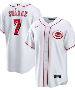 Eugenio Suarez Cincinnati Reds Home Replica Player Name Jersey - White Mlb