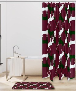 European Style Deer Waterproof Shower Curtain for Rustic Bathroom Decor