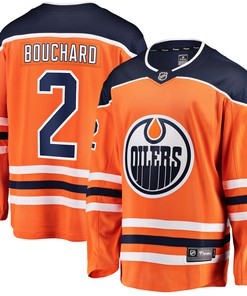 Evan Bouchard Edmonton Oilers Fanatics Branded Home Breakaway Jersey - Orange Nhl