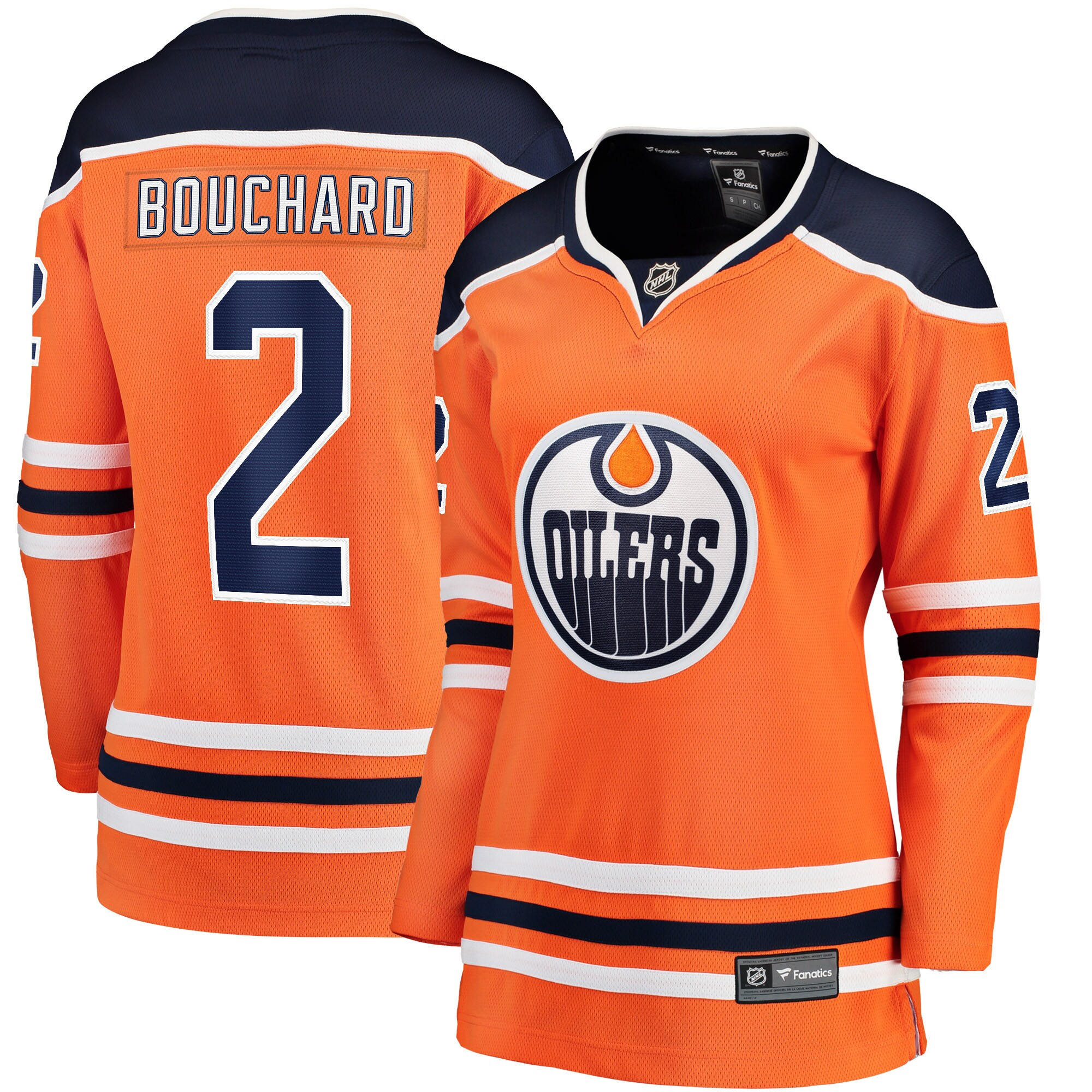 Evan Bouchard Edmonton Oilers Fanatics Branded Womens Home Breakaway Jersey - Orange Nhl