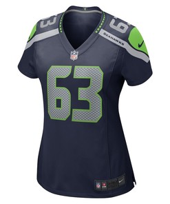 Evan Brown 63 Seattle Seahawks Women's Game Jersey - College Navy