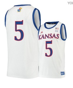 Evan Manning 5 Kansas Jayhawks Basketball Youth Jersey - Beige