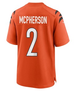 Evan McPherson 2 Cincinnati Bengals Super Bowl LVII Champions Men Alternate Game Jersey - Orange